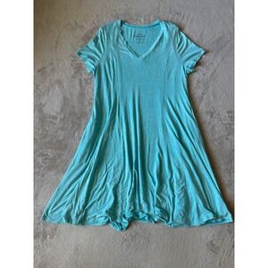 Torrid Super Soft Knit Dress V-Neck Casual Comfy Aqua‎ Blue Size 00